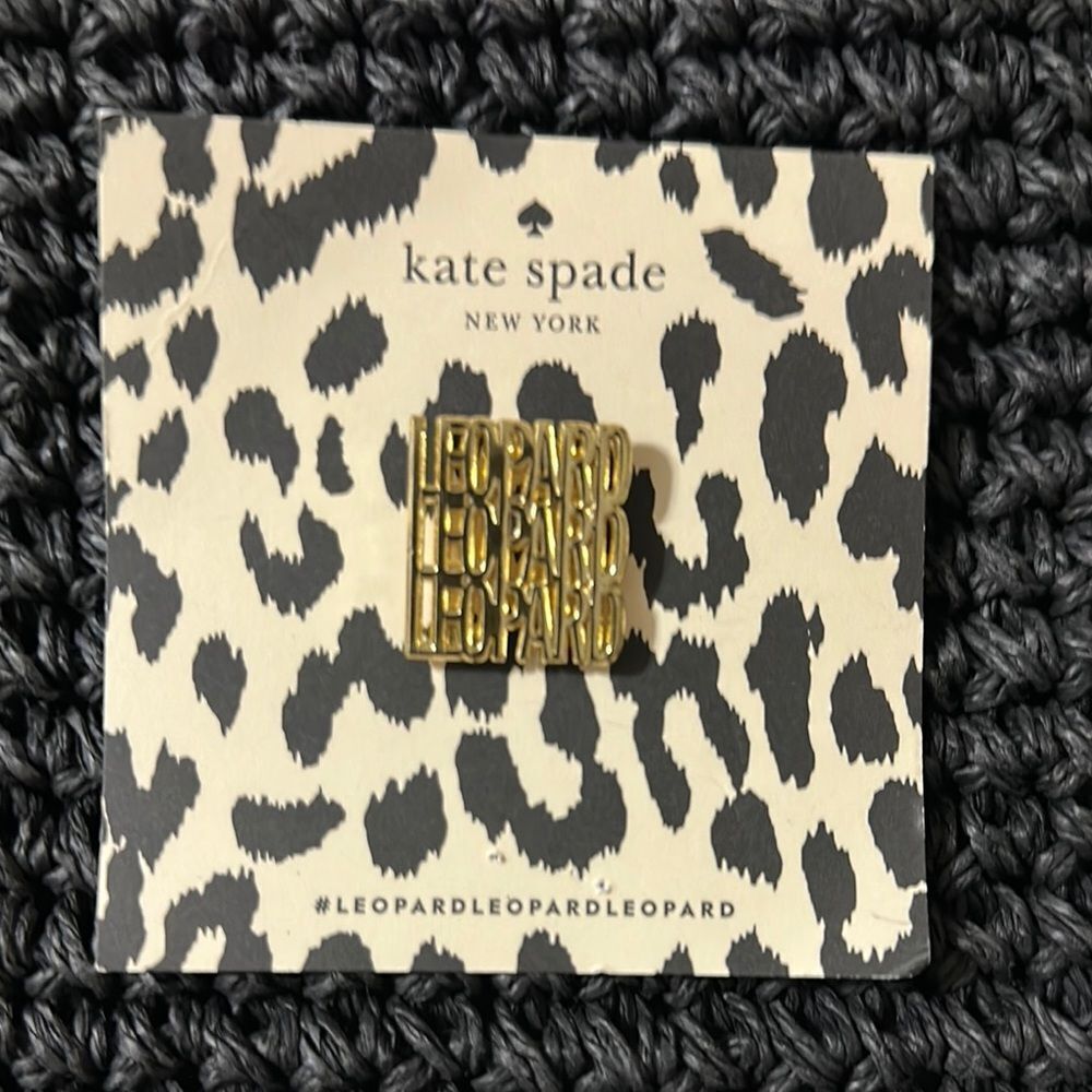 kate spade Gold Tone Leopard Leopard Leopard Pin Brooch - Picture 3 of 6